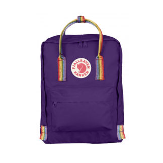 Рюкзак Канкен фиолетовый с радужными ручками спереди